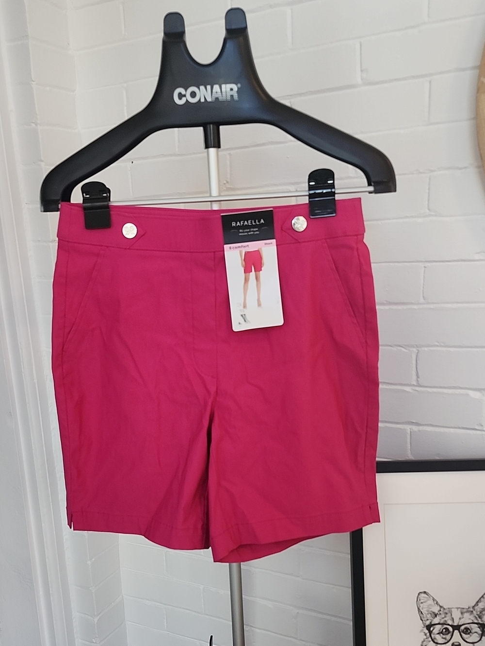 Rafaella Bright Pink Stretch Shorts, Size 6
